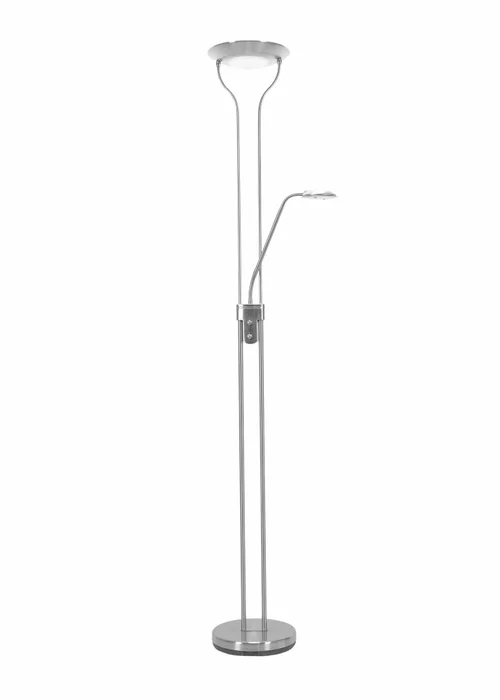 ValueLights Beata Dimmable Brushed Silver Floor Lamp - One Size Image 2