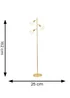 ValueLights Angus Brushed Floor Lamp with Gold Shade (162cm x 25cm x 25cm) - One Size Image 4