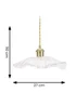 ValueLights Cassia Gold Pendant Light (27cm x 110cm x 27cm) - One Size Image 6