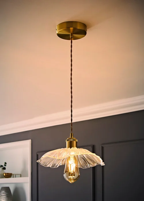 ValueLights Cassia Gold Pendant Light (27cm x 110cm x 27cm) - One Size Image 3