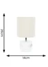ValueLights Betty Clear Natural Table Lamp with Natural Drum Shade (26cm x 14cm x 14cm) - One Size Image 5