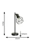 ValueLights Angus Matte Black Adjustable Table Lamp with Black Shade (41cm x 12.5cm x 23cm) - One Size Image 6