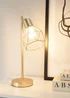 ValueLights Angus Brushed Gold Adjustable Table Lamp with Gold Shade (41cm x 12.5cm x 23cm) - One Size Image 2