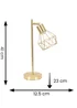 ValueLights Angus Brushed Gold Adjustable Table Lamp with Gold Shade (41cm x 12.5cm x 23cm) - One Size Image 3