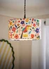 ValueLights Congo Shade Multicolour Drum Ceiling Pendant Lampshade - One Size Image 1