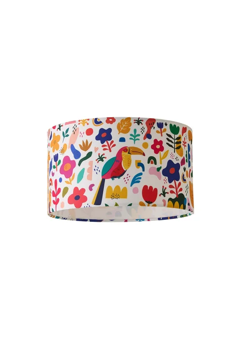 ValueLights Congo Shade Multicolour Drum Ceiling Pendant Lampshade - One Size Image 2