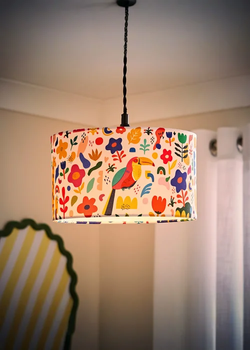ValueLights Congo Shade Multicolour Drum Ceiling Pendant Lampshade - One Size Image 3