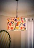 ValueLights Congo Shade Multicolour Drum Ceiling Pendant Lampshade - One Size Image 3