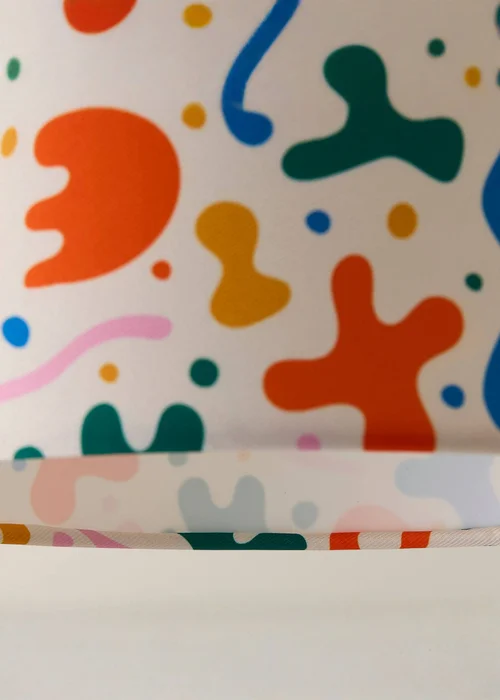 ValueLights Abbie Multicolour Drum Ceiling Pendant Lampshade (15cm x 25cm x 25cm) - One Size Image 4