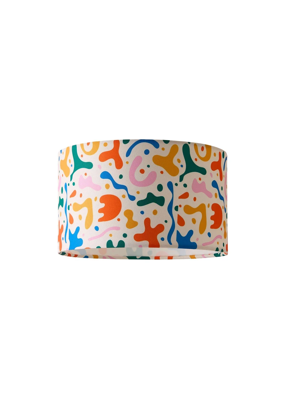 ValueLights Abbie Multicolour Drum Ceiling Pendant Lampshade (15cm x 25cm x 25cm) - One Size Image 2
