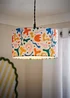 ValueLights Abbie Multicolour Drum Ceiling Pendant Lampshade (15cm x 25cm x 25cm) - One Size Image 1