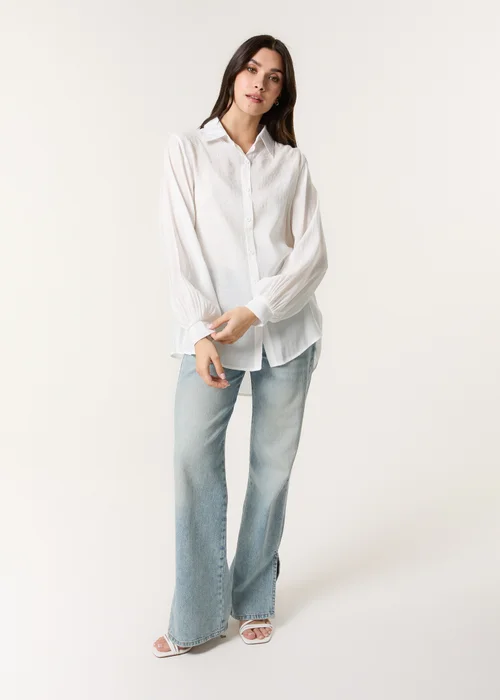 Blue Vanilla White Diamante Detailed Classic Shirt - Small/Medium Image 3