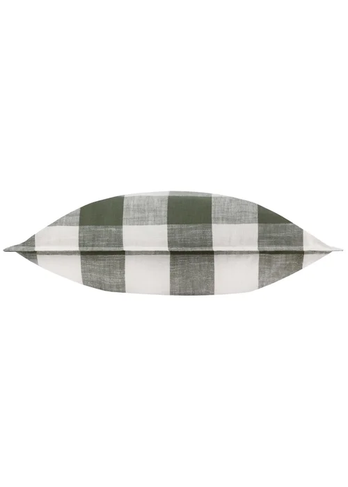 Yard Dark Green Chesil Check 100% Cotton Outdoor Outdoor Cushion - One Size Image 3