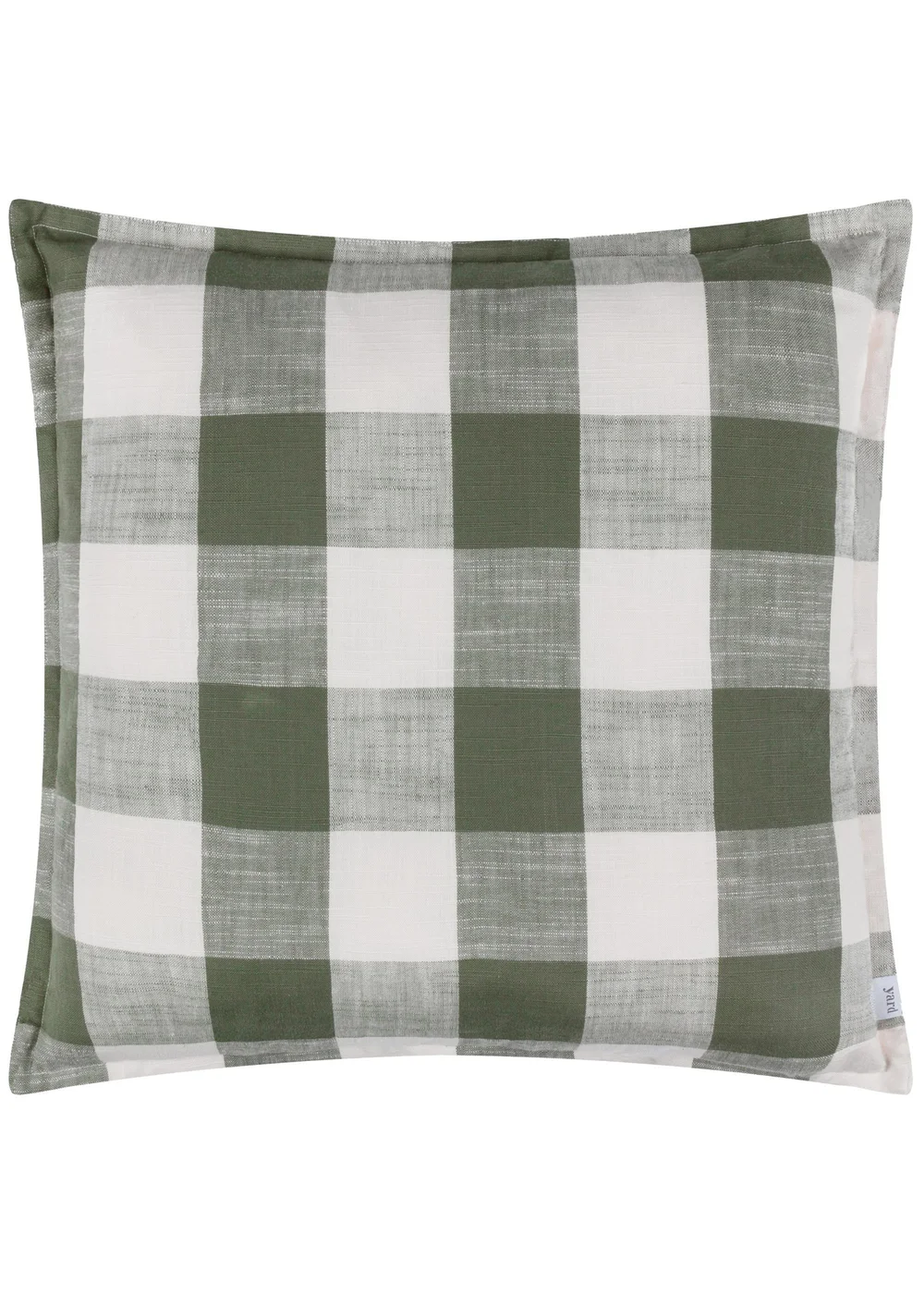 Yard Dark Green Chesil Check 100% Cotton Outdoor Outdoor Cushion - One Size Image 2