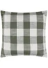 Yard Dark Green Chesil Check 100% Cotton Outdoor Outdoor Cushion - One Size Image 2
