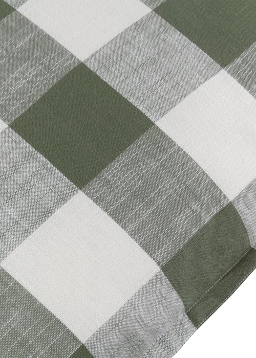 Yard Dark Green Chesil Check 100% Cotton Outdoor Outdoor Cushion - One Size Image 4