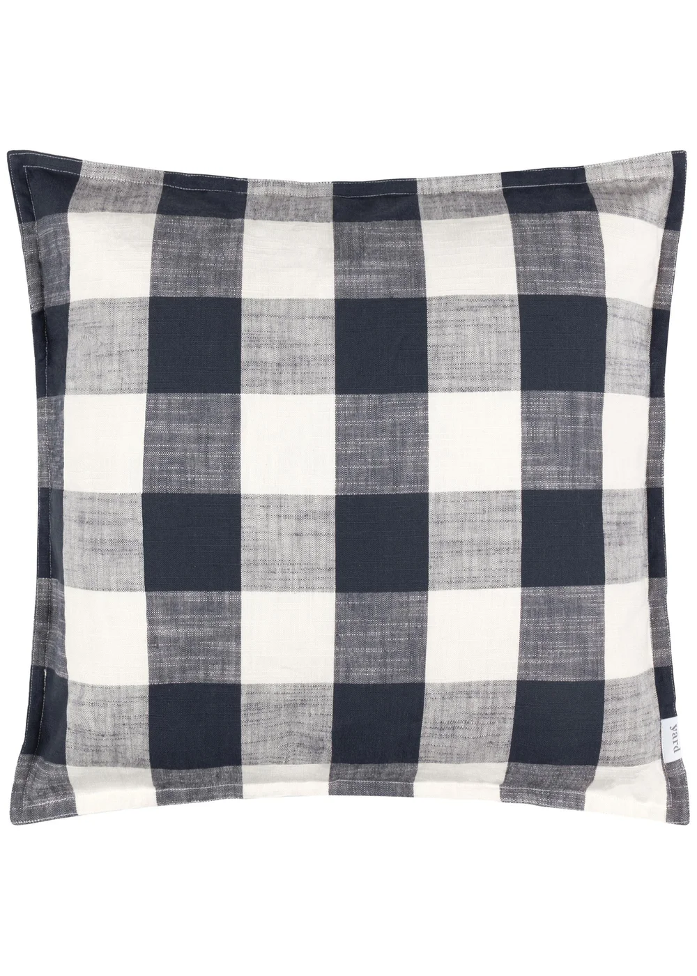 Yard Navy Chesil Check 100% Cotton Outdoor Outdoor Cushion - One Size Image 2