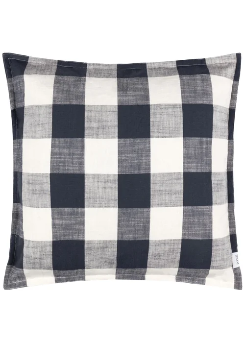 Yard Navy Chesil Check 100% Cotton Outdoor Outdoor Cushion - One Size Image 2