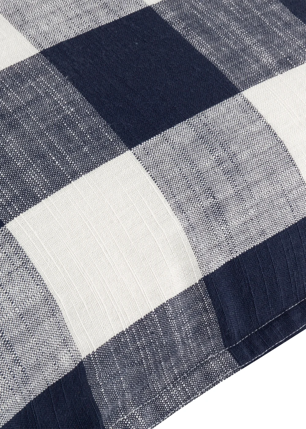 Yard Navy Chesil Check 100% Cotton Outdoor Outdoor Cushion - One Size Image 4