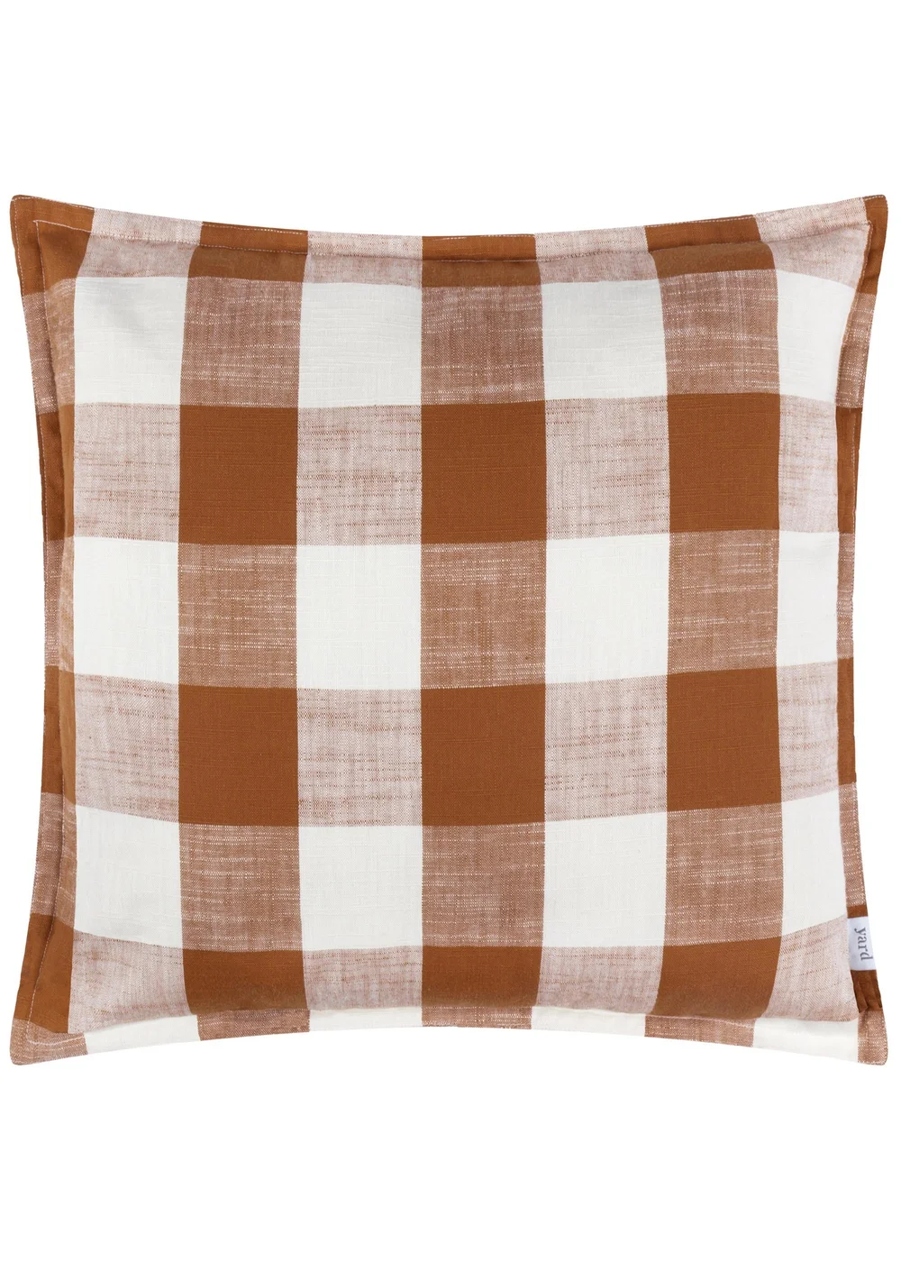 Yard Rust Chesil Check 100% Cotton Outdoor Outdoor Cushion - One Size Image 2