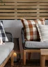 Yard Rust Chesil Check 100% Cotton Outdoor Outdoor Cushion - One Size Image 5