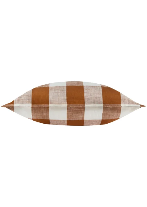 Yard Rust Chesil Check 100% Cotton Outdoor Outdoor Cushion - One Size Image 3