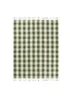 Yard Dark Green Chesil Check Tasselled 100% Cotton Throw - One Size Image 3