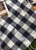 Yard Navy Chesil Check Tasselled 100% Cotton Throw - One Size Image 5