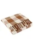 Yard Rust Chesil Check Tasselled 100% Cotton Throw - One Size Image 2