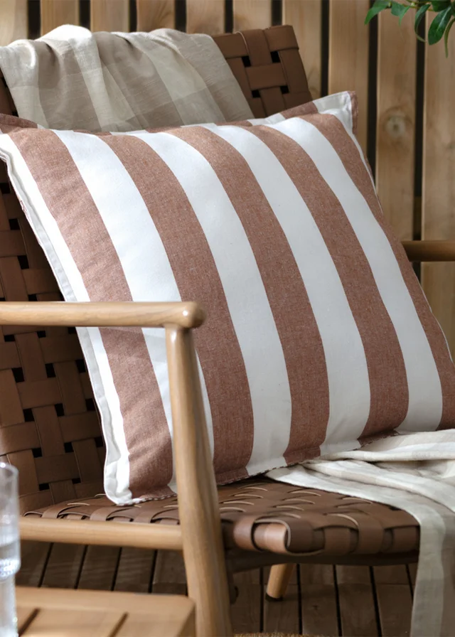Yard Brown Hayle Cotton Outdoor Outdoor Cushion