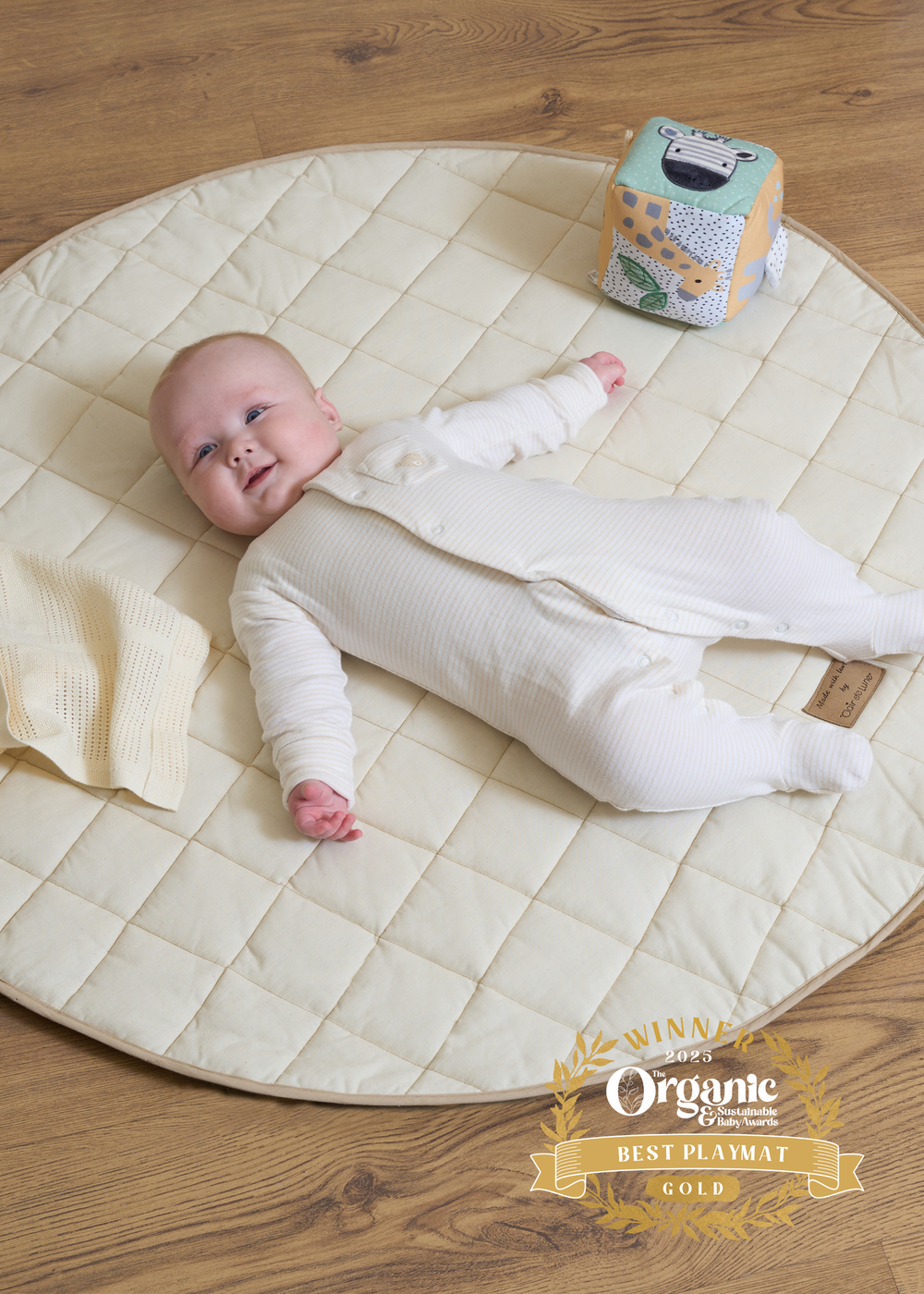 Clair de Lune Organic Cream Play Mat - 100 X 100 Image 4