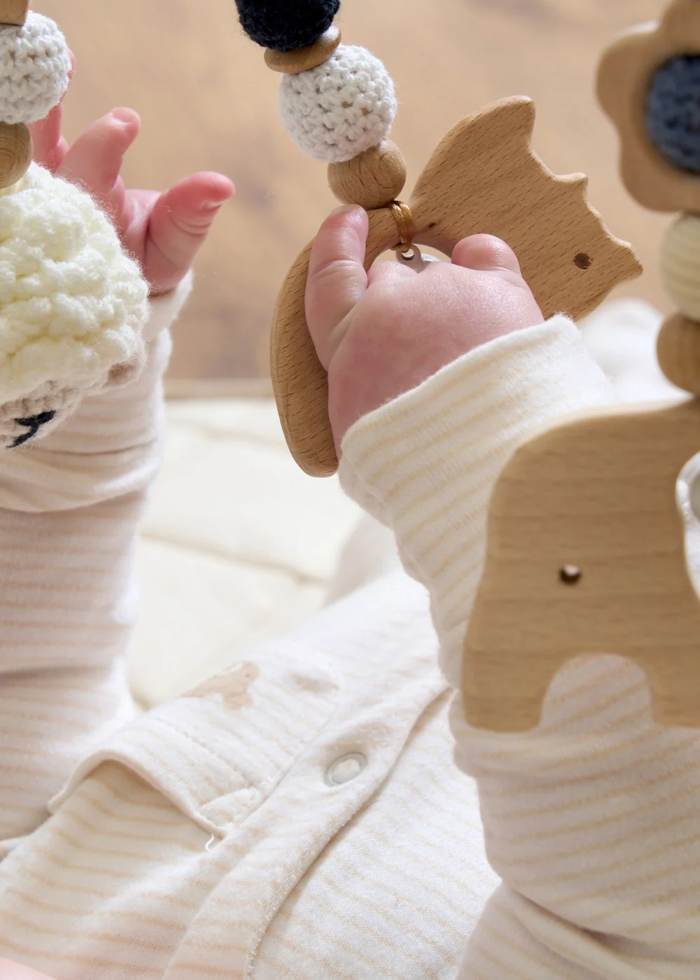 Clair de Lune Natural Wooden Play Gym - 100 X 100 Image 2