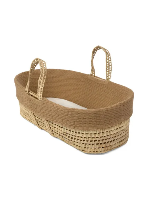 Clair de Lune Organic Biscuit Knitted Moses Basket - 0-6 Months Image 1