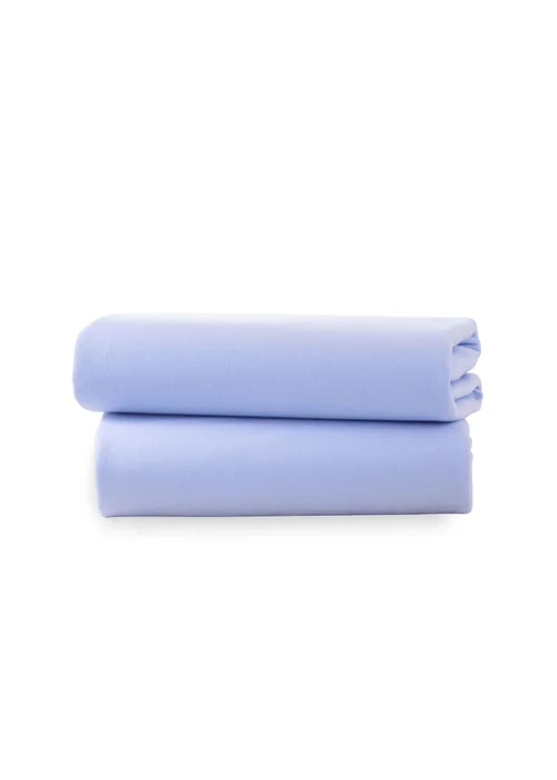Clair de Lune 2 Pack Blue Cot Sheets - 60 X 120 Image 3