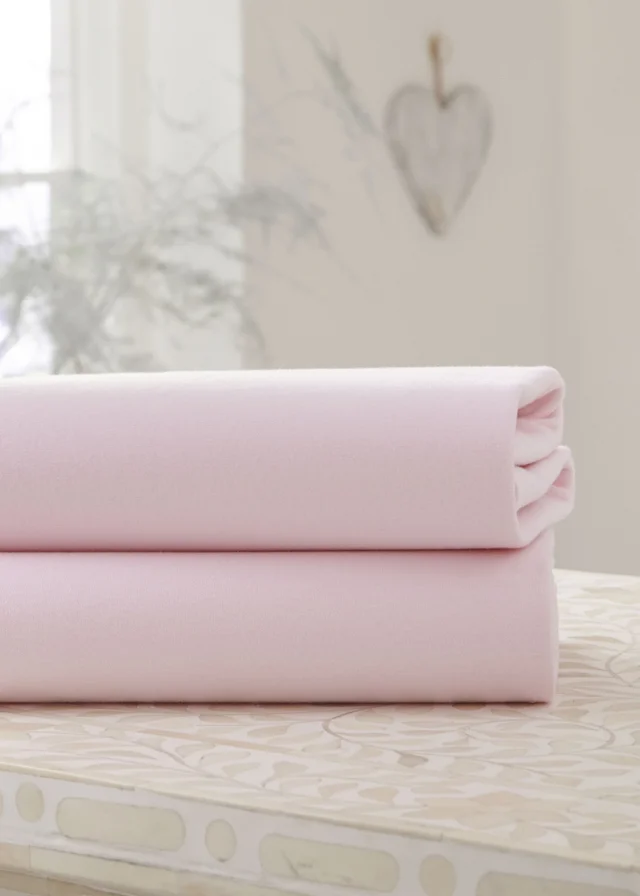 Clair de Lune 2 Pack Pink Cot Sheets