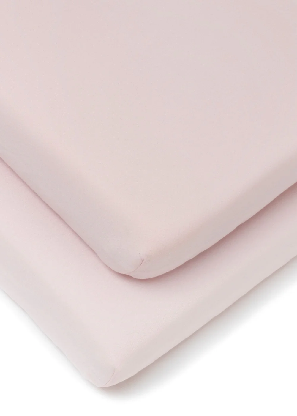 Clair de Lune 2 Pack Pink Cot Bed Sheets - 70 X 140 Image 2