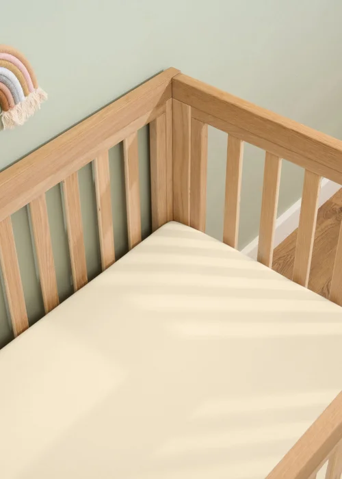 Clair de Lune 2 Pack Cream Cot Bed Sheets - 70 X 140 Image 1