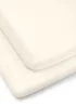 Clair de Lune 2 Pack Organic Cream Cot Bed Sheets - 70 X 140 Image 2