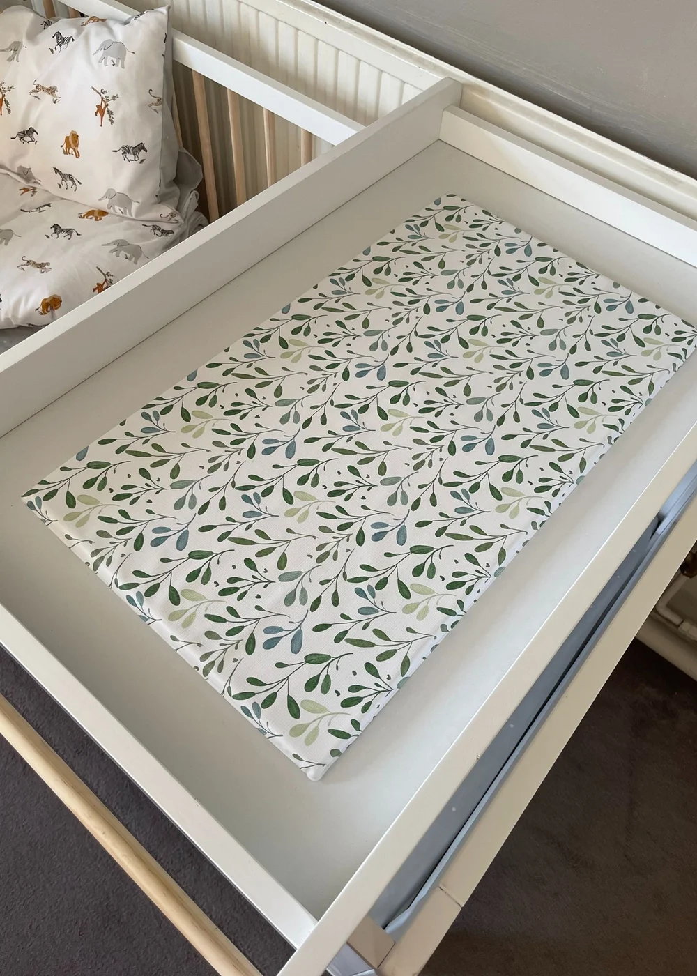 Clair de Lune Green Olive Foldable Changing Mat - One Size Image 1