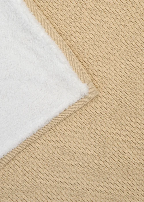 Clair de Lune Organic Cream Knit Sherpa Blanket - 70 X 90 Image 3