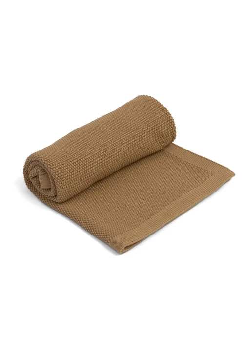 Clair de Lune Organic Biscuit Knitted Blanket - 70 X 90 Image 3