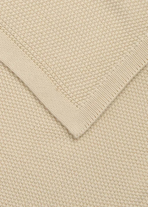 Clair de Lune Organic Cream Knitted Blanket - 70 X 90 Image 3