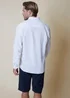 Threadbare White Slim Fit Linen Blend Long Sleeve Shirt - L Image 2