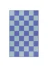 furn. Blue Checkerboard Outdoor Rug - 120 x 180cm Image 3