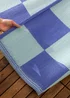 furn. Blue Checkerboard Outdoor Rug - 120 x 180cm Image 6