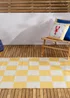 furn. Yellow Checkerboard Outdoor Rug - 120 x 180cm Image 1