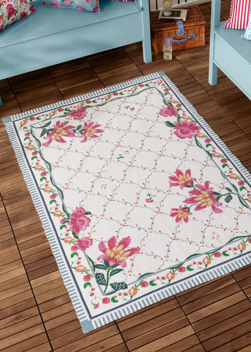 Wylder Nature Red Claudia Floral Printed Indoor/Outdoor Rug - 120 x 170 Image 1