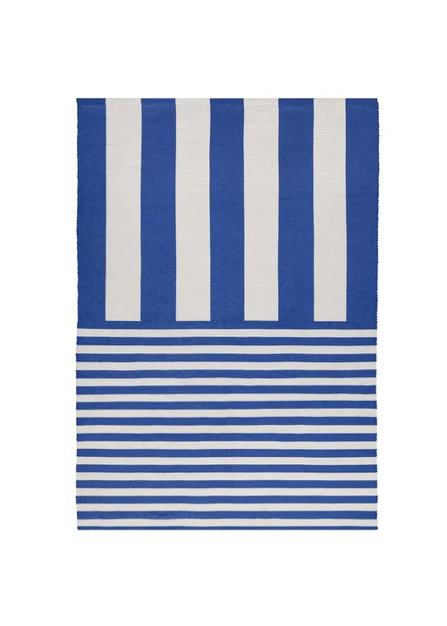 furn. Navy/White Deck Stripe Printed Indoor/Outdoor Rug - 120 x 170 Image 5