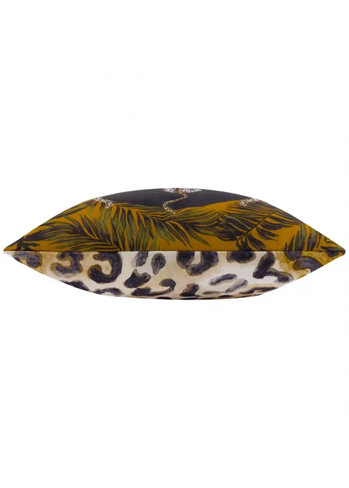 Paoletti Black/Gold Leopardis Trio Printed Outdoor Outdoor Cushion - One Size Image 4