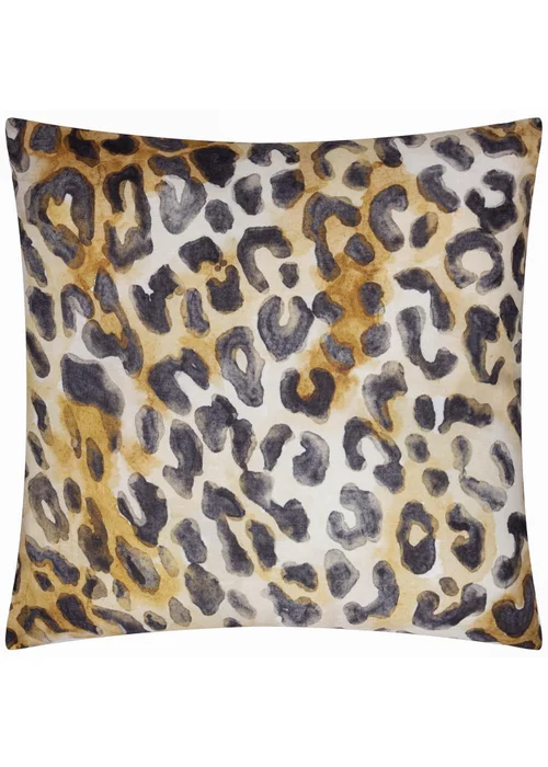 Paoletti Black/Gold Leopardis Trio Printed Outdoor Outdoor Cushion - One Size Image 3